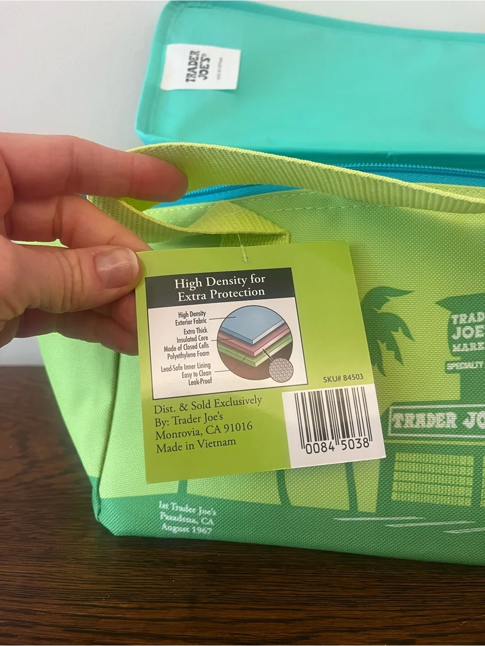 Trader Joe's Lime Green Insulated Lunch bag NWT